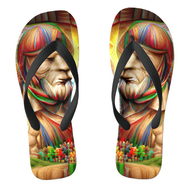 Muskelkrieger von Spartan Soldier nach Maß Flip Flops (Fußbett)