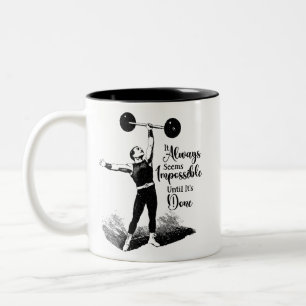 Muskelmann, starker Mann, Kaffee, Männerhöhle, Rin Zweifarbige Tasse