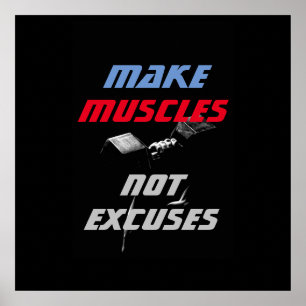 Muskeln aufbauen Bodybuilding Fitness Motivierend Poster
