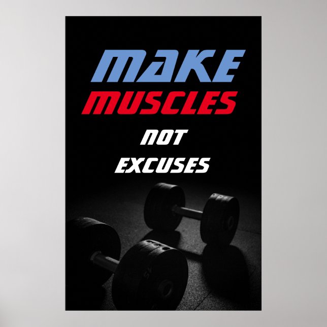 Muskeln Bodybuilding Fitness Motivierend machen Poster (Vorne)
