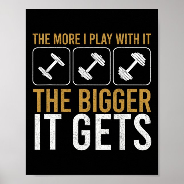 Muskeln erhalten größere Bodybuilding Gym Training Poster (Vorne)