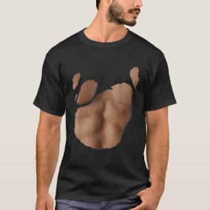 Muskeln geripptes Shirt zeigen Muskel T Shirt