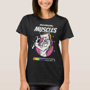Muskeln installieren Bitte warten T-Shirt