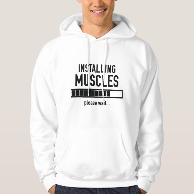 Muskeln installieren hoodie (Vorderseite)