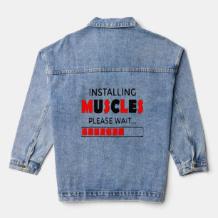 Muskeln installieren jeansjacke