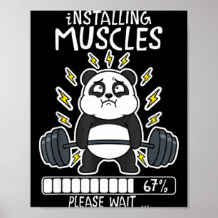 Muskeln installieren warten Panda lädt 67 Fitnesss Poster