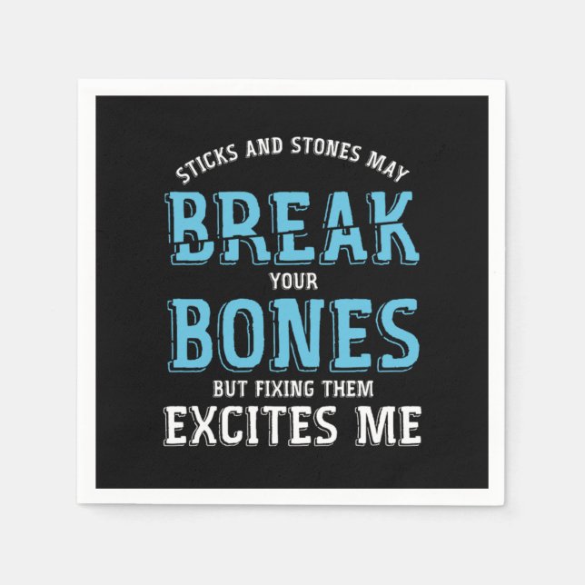 Muskeln Knochen Chirurgen Orthopädie Geschenkstich Serviette (Vorderseite)