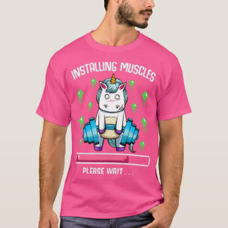Muskeln werden installiert, bitte warten Sie, lust T-Shirt