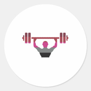 Muskelstolz Runder Aufkleber