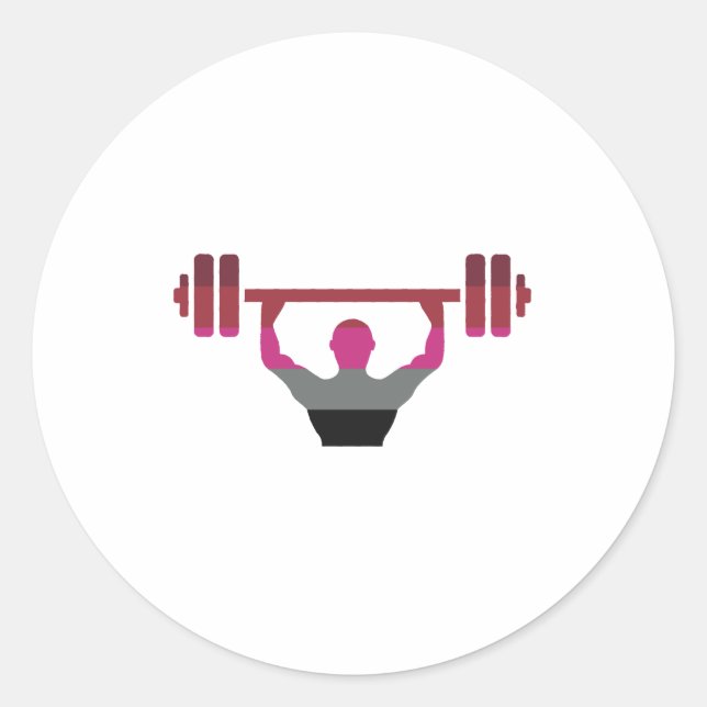 Muskelstolz Runder Aufkleber (Vorderseite)