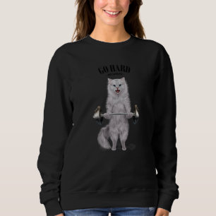 Muskeltraining bei weißer Katze Gewichtszunahme Fi Sweatshirt