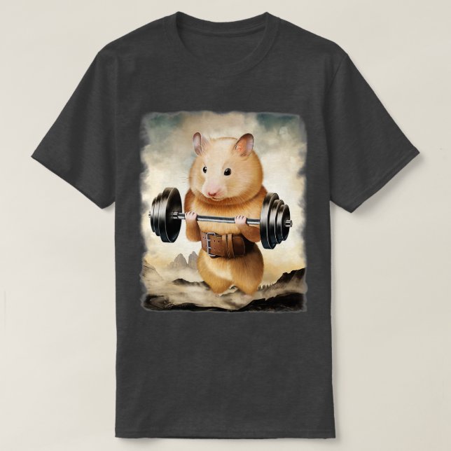 Muskeltraining des Hamsters Gewichtszunahme T - Sh T-Shirt (Design vorne)