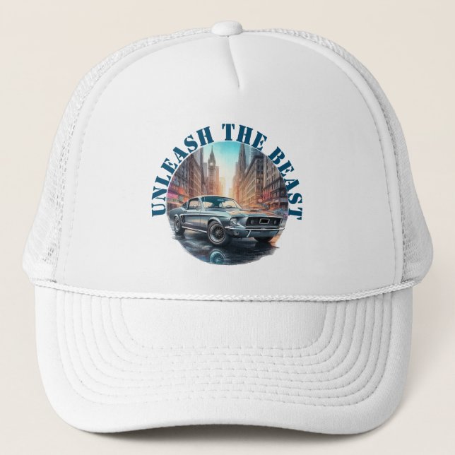 Muskelwagen entfesseln die Bestie Truckerkappe (Vorderseite)