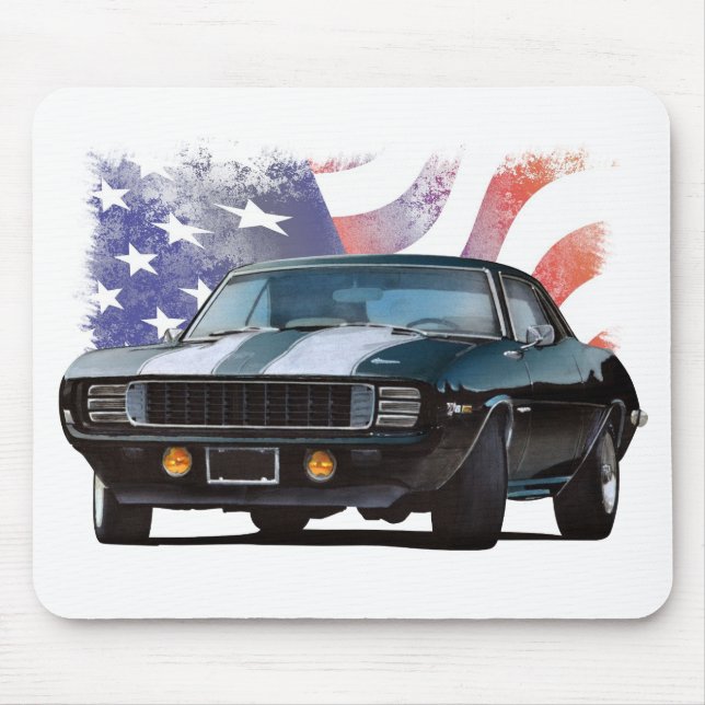 Muskelwagen in Amerika Mousepad (Vorne)