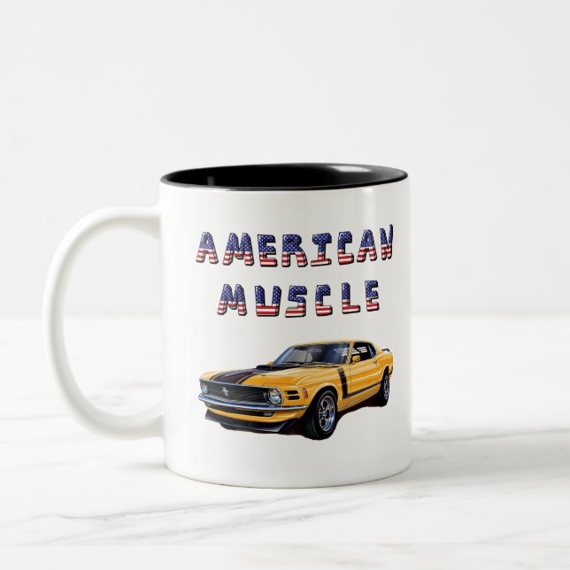 Muskelwagen Mustang Boss 302 Zweifarbige Tasse (Links)