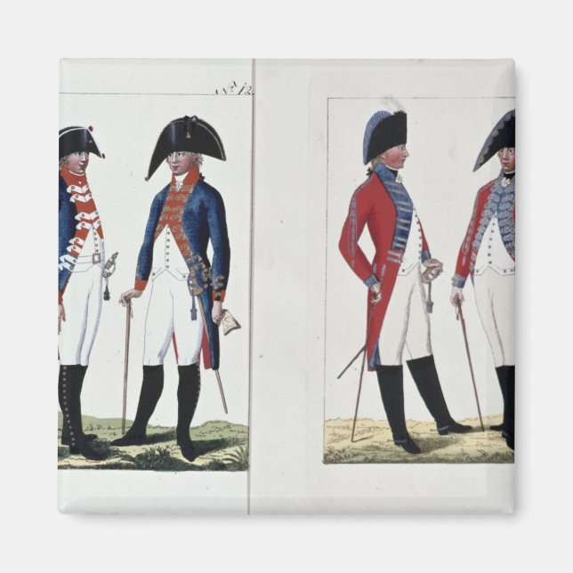 Musketiere und Beamte, 1800 Magnet (Vorne)