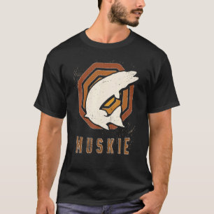 Muskie Fische Vintag Retro Klassische Liebe Tiere T-Shirt