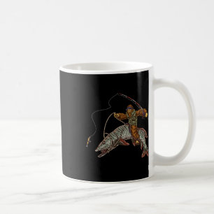 Muskie Fischen Tiger Musky Jagd Bigfoot Fischer Kaffeetasse