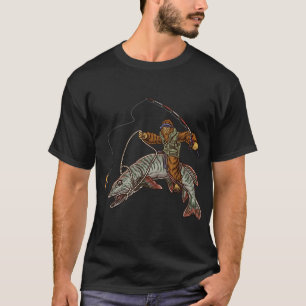 Muskie Fischen Tiger Musky Jagd T-Shirt