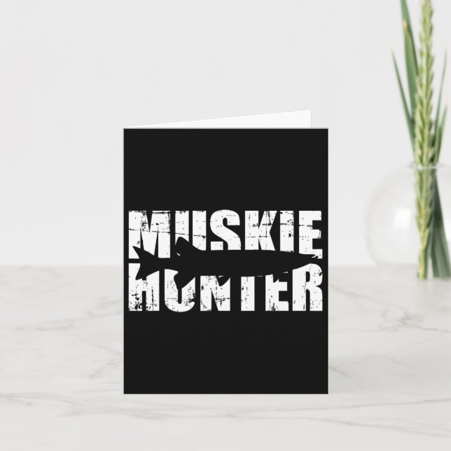 Muskie Hunter Fischen Karte (Vorderseite)
