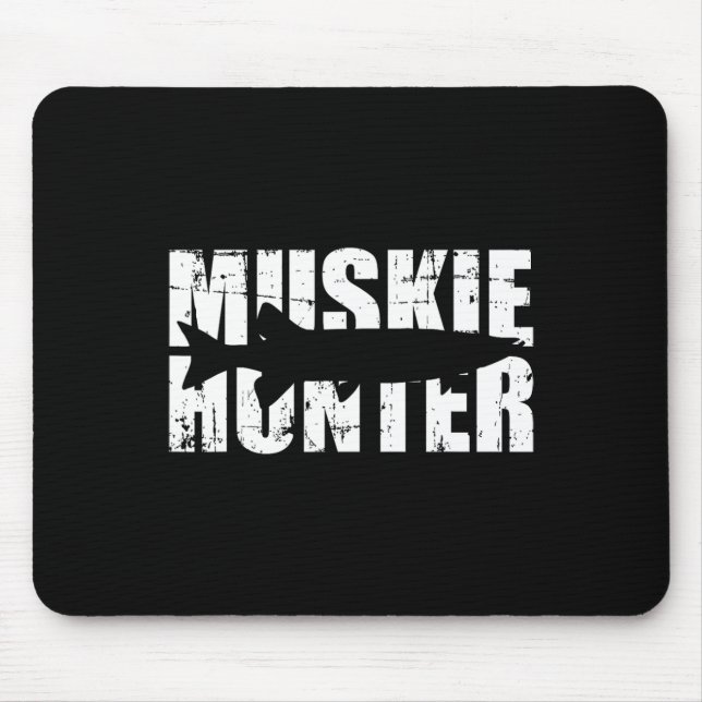 Muskie Hunter Fischen Mousepad (Vorne)