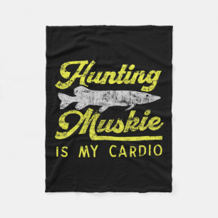 Muskie jagen ist mein Cardio Funny Musky River Fis Fleecedecke