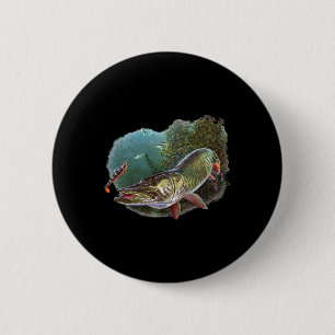 Muskie-Jäger Musky-Angler Fly-Fishing-Köder Nov Button