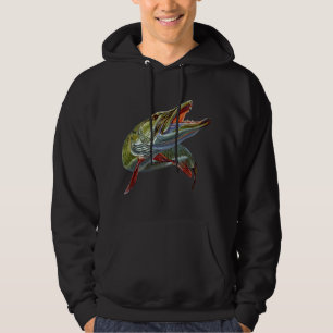 Muskie-Jäger Musky-Angler Köder Fly-Fischen Nov Hoodie