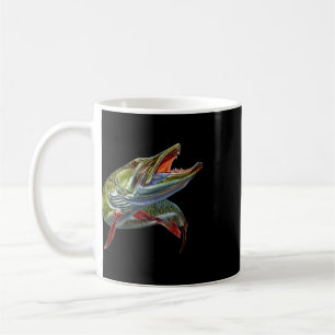 Muskie-Jäger Musky-Angler Köder Fly-Fishing Nov Kaffeetasse