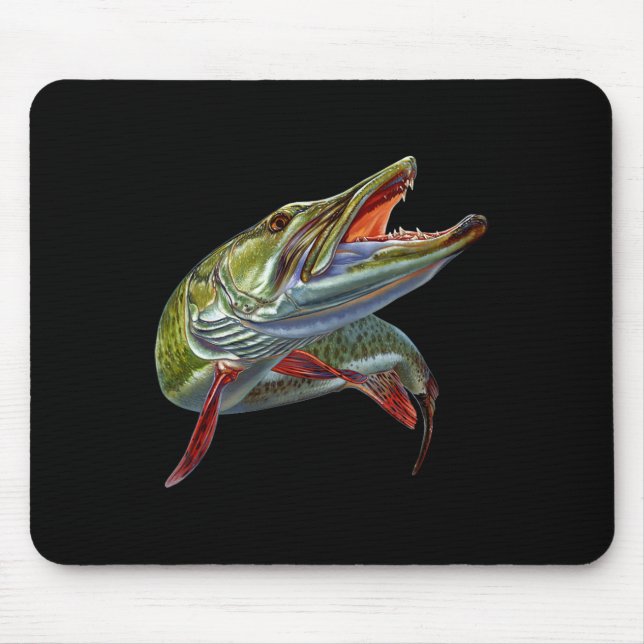 Muskie Jäger Musky Angler Köder Fly Fishing Nov Mousepad (Vorne)