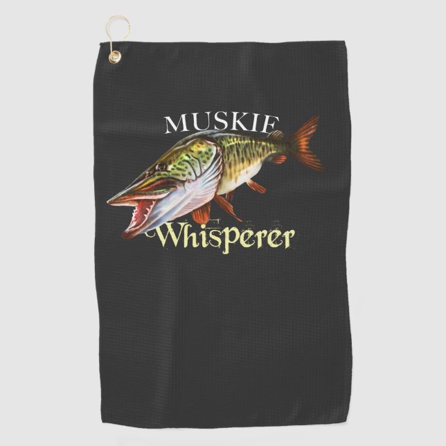 Muskie Whisperer Fisch Handtuch (Vorderseite)