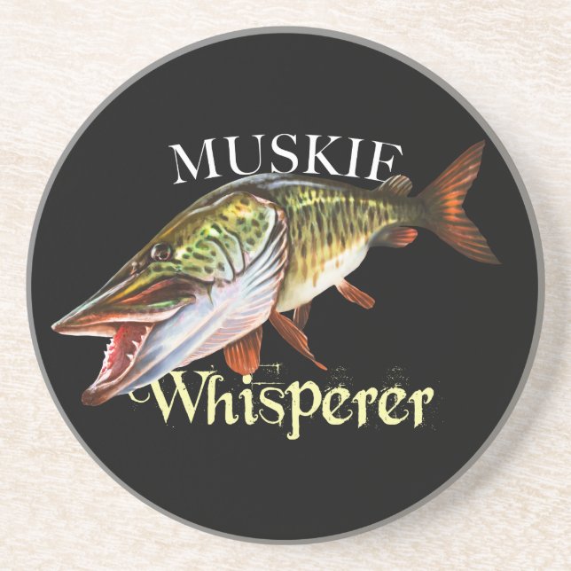 Muskie Whisperer Getränkeuntersetzer (Vorne)