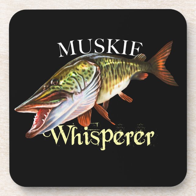 Muskie Whisperer Getränkeuntersetzer (Vorderseite)