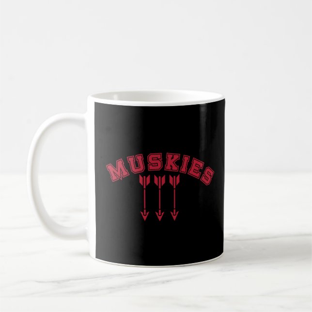 Muskies Archery Long Sleeve Tshirt Kaffeetasse (Links)