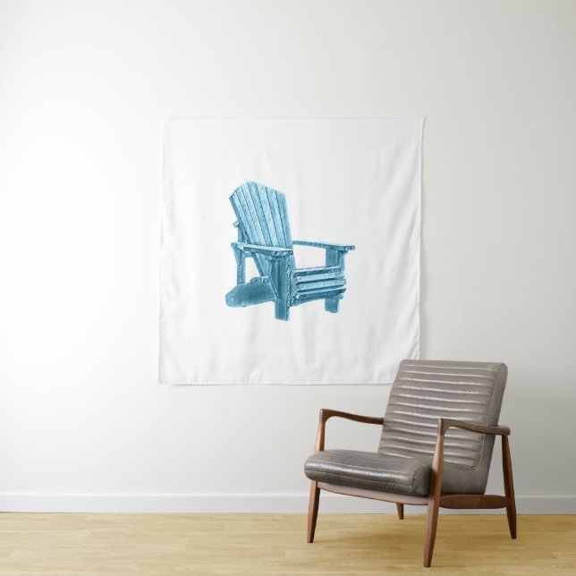 Muskoka Chair Watercolor Blue Wandteppich (Beispiel)