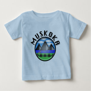 Muskoka Design (Version 2) - Baby Fine Jersey T-Sh T-shirt