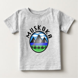 Muskoka Design (Version 2) - Baby Fine Jersey T-Sh T-shirt