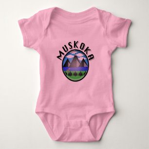 Muskoka Design (Version 2) - Baby Jersey Bodysuit Strampler