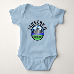 Muskoka Design (Version 2) - Baby Jersey Bodysuit Strampler