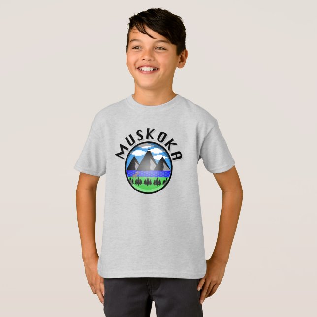 Muskoka Design (Version 2) - Kids' Basic T - Shirt (Vorne ganz)
