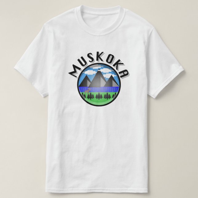 Muskoka Design (Version 2) - Männerwert-T - Shirt (Design vorne)