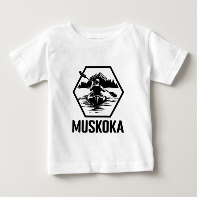 Muskoka Ontario Kayaker - Baby Fine Jersey T - Shi T-shirt (Vorderseite)