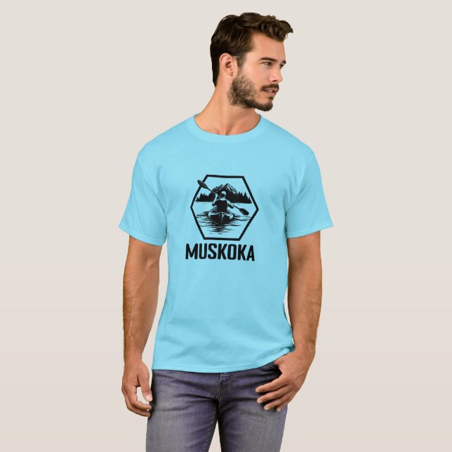 Muskoka Ontario Kayaker - T - Shirt für Männer (Vorne ganz)