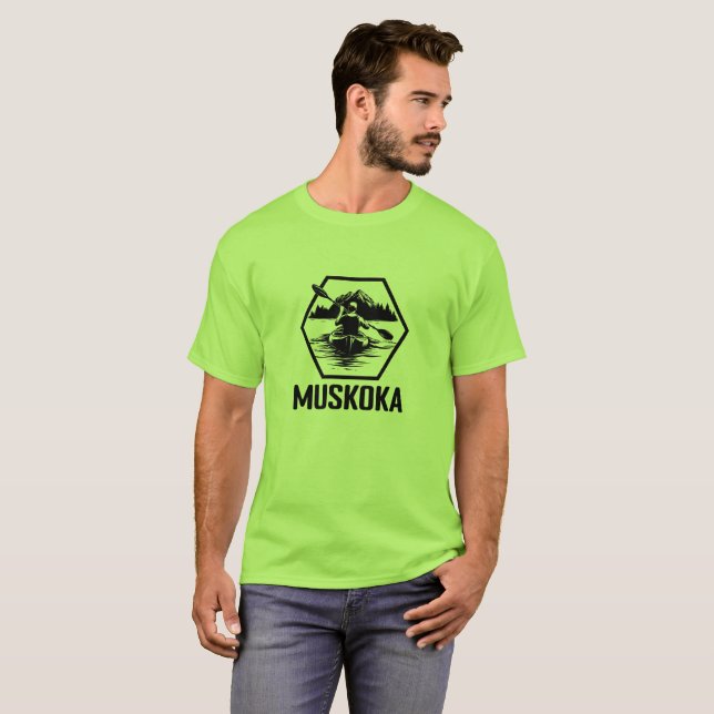 Muskoka Ontario Kayaker - T - Shirt für Männer (Vorne ganz)