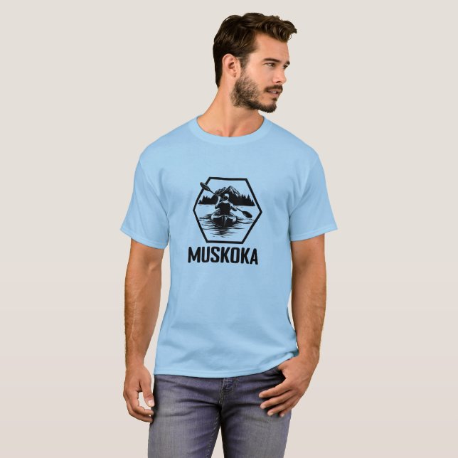 Muskoka Ontario Kayaker - T - Shirt für Männer (Vorne ganz)