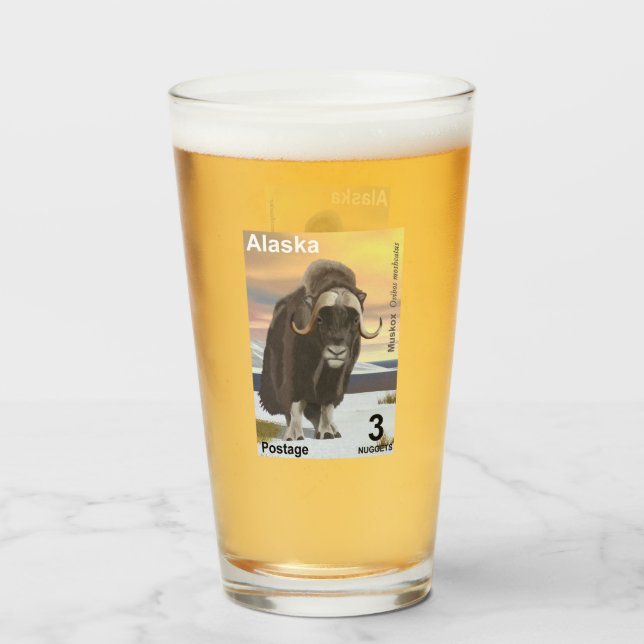 Muskox - Alaska Postage Glas (Vorne (Gefüllt))