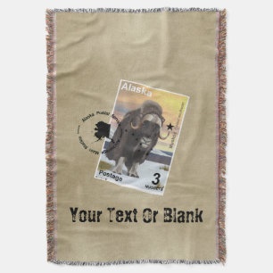 Muskox Briefmarke Souvenir Decke