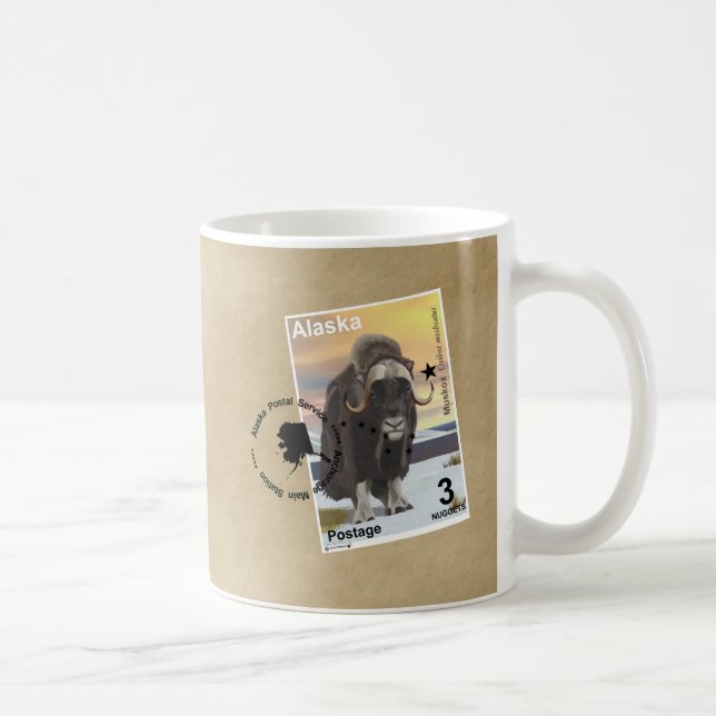 Muskox Briefmarke Souvenir Kaffeetasse (Rechts)