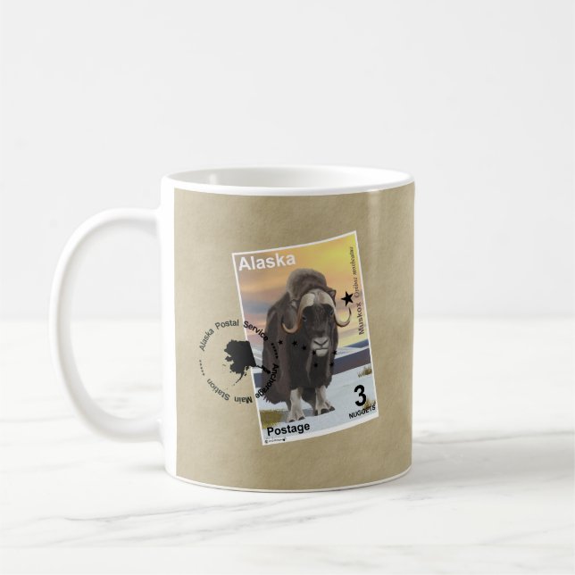 Muskox Briefmarke Souvenir Kaffeetasse (Links)