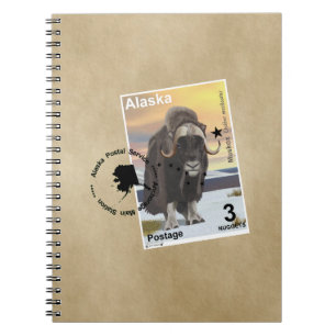 Muskox Briefmarke Souvenir Notizblock